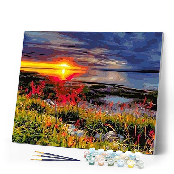 paint by numbers | Sunset near the Coast | advanced landscapes | FiguredArt