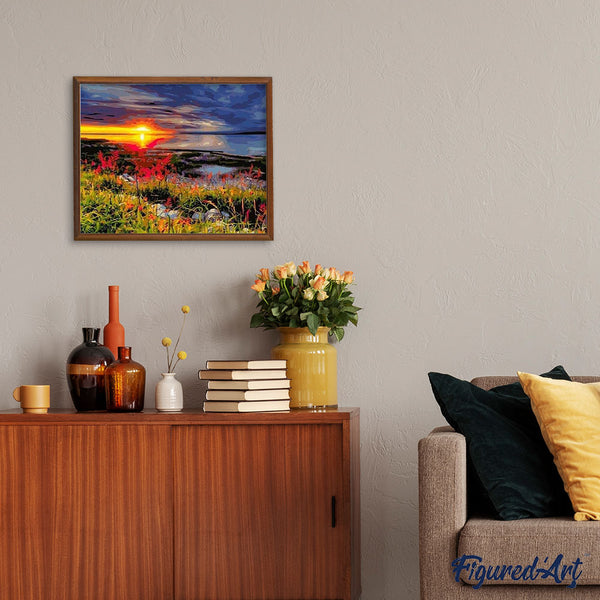 paint by numbers | Sunset near the Coast | advanced landscapes | FiguredArt