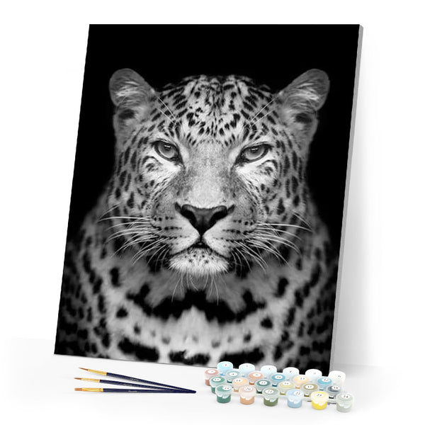 paint by numbers | Gray leopard | advanced animals leopards | FiguredArt