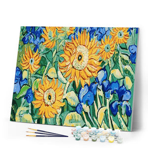 paint by numbers | Van Gogh Sunflowers Garden | advanced famous paintings flowers van gogh | FiguredArt