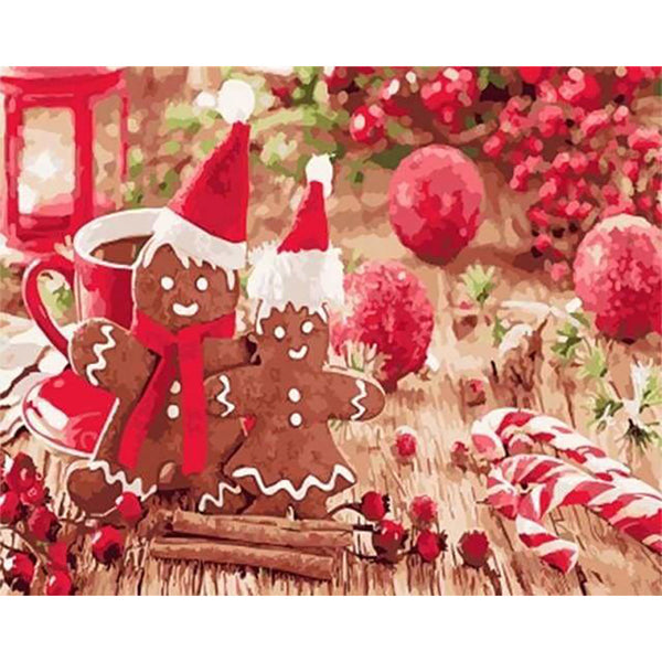 paint by numbers | Christmas Cookies Man | christmas intermediate | FiguredArt