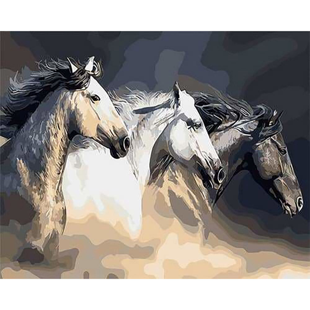 paint by numbers | Three Horses | animals easy horses | FiguredArt