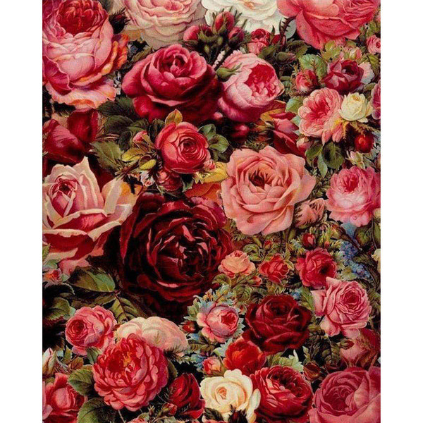 paint by numbers | Romantic Red Roses | flowers intermediate | FiguredArt