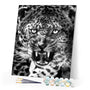paint by numbers | Cheetah Black and White | advanced animals leopards | FiguredArt