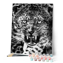 Load image into Gallery viewer, paint by numbers | Cheetah Black and White | advanced animals leopards | FiguredArt