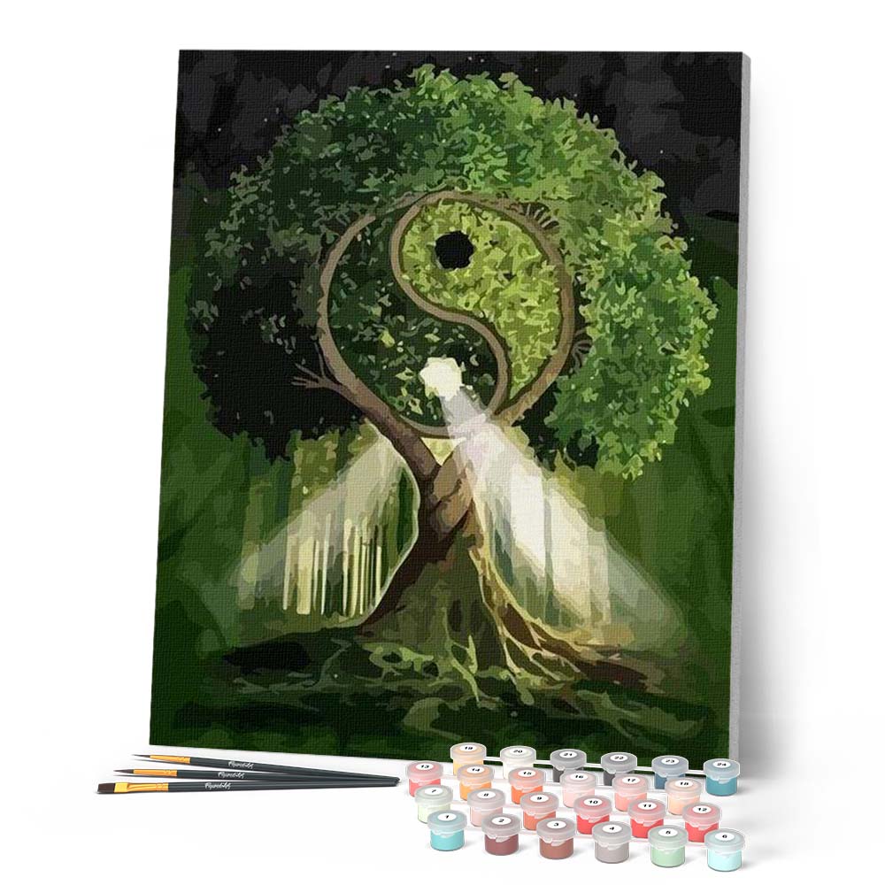 枝アート Paint by numbers - Ying Yang Tree – Figured'Art