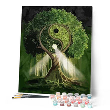 Load image into Gallery viewer, paint by numbers | Ying Yang Tree | intermediate trees | FiguredArt