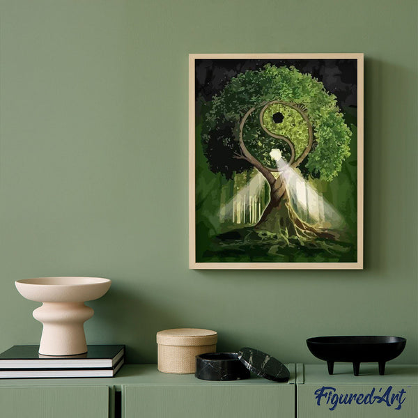 paint by numbers | Ying Yang Tree | intermediate trees | FiguredArt