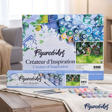 Load image into Gallery viewer, paint by numbers | Young Lady feeding Birds | animals birds intermediate kids | FiguredArt