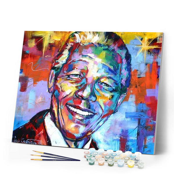 paint by numbers | Nelson Mandela | advanced Pop Art portrait | FiguredArt