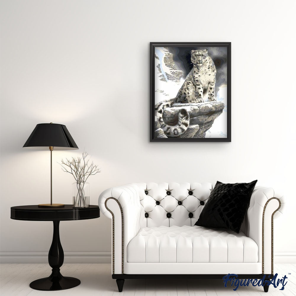 paint by numbers | Leopard in the Mountain | animals intermediate leopards | FiguredArt