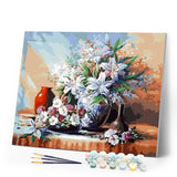 paint by numbers | Flowers and Skull | flowers intermediate | FiguredArt