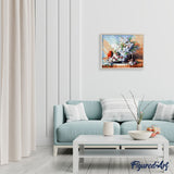 paint by numbers | Flowers and Skull | flowers intermediate | FiguredArt