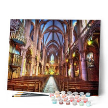 Load image into Gallery viewer, paint by numbers | Inside Notre Dame | advanced cities | FiguredArt