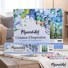Load image into Gallery viewer, paint by numbers | Eiffel Tower Cloudy Day | cities intermediate | FiguredArt