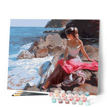 Load image into Gallery viewer, paint by numbers | Woman on the Seaside | easy landscapes | FiguredArt