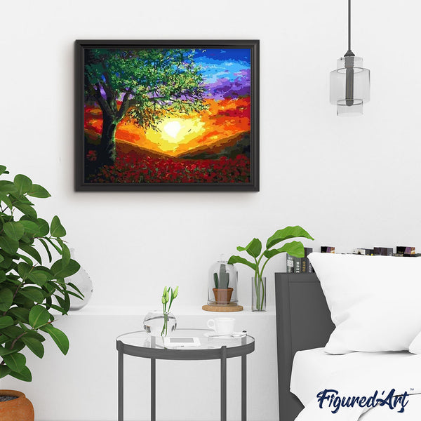 paint by numbers | Shiny Sunset | intermediate landscapes | FiguredArt