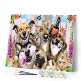 paint by numbers | The Pet Family | animals dogs intermediate | FiguredArt