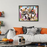 paint by numbers | The Pet Family | animals dogs intermediate | FiguredArt