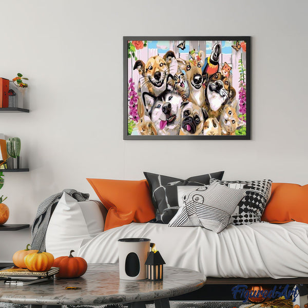 paint by numbers | The Pet Family | animals dogs intermediate | FiguredArt