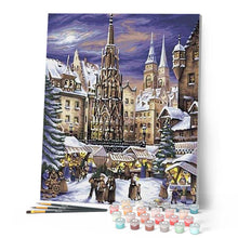 Load image into Gallery viewer, paint by numbers | Nuremberg Christmas Market | christmas cities intermediate | FiguredArt