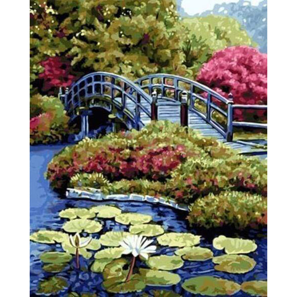 paint by numbers | Lotus Pond Nihonbashi | intermediate landscapes | FiguredArt