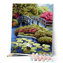 Load image into Gallery viewer, paint by numbers | Lotus Pond Nihonbashi | intermediate landscapes | FiguredArt