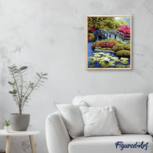 Load image into Gallery viewer, paint by numbers | Lotus Pond Nihonbashi | intermediate landscapes | FiguredArt
