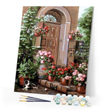 paint by numbers | Flower on the Porch | flowers intermediate | FiguredArt