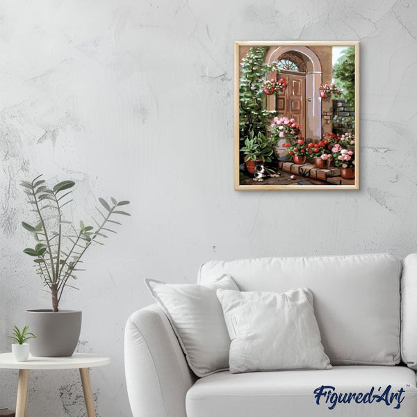 paint by numbers | Flower on the Porch | flowers intermediate | FiguredArt