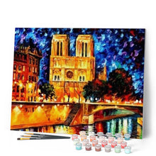 Load image into Gallery viewer, paint by numbers | Notre Dame by Night | advanced cities | FiguredArt