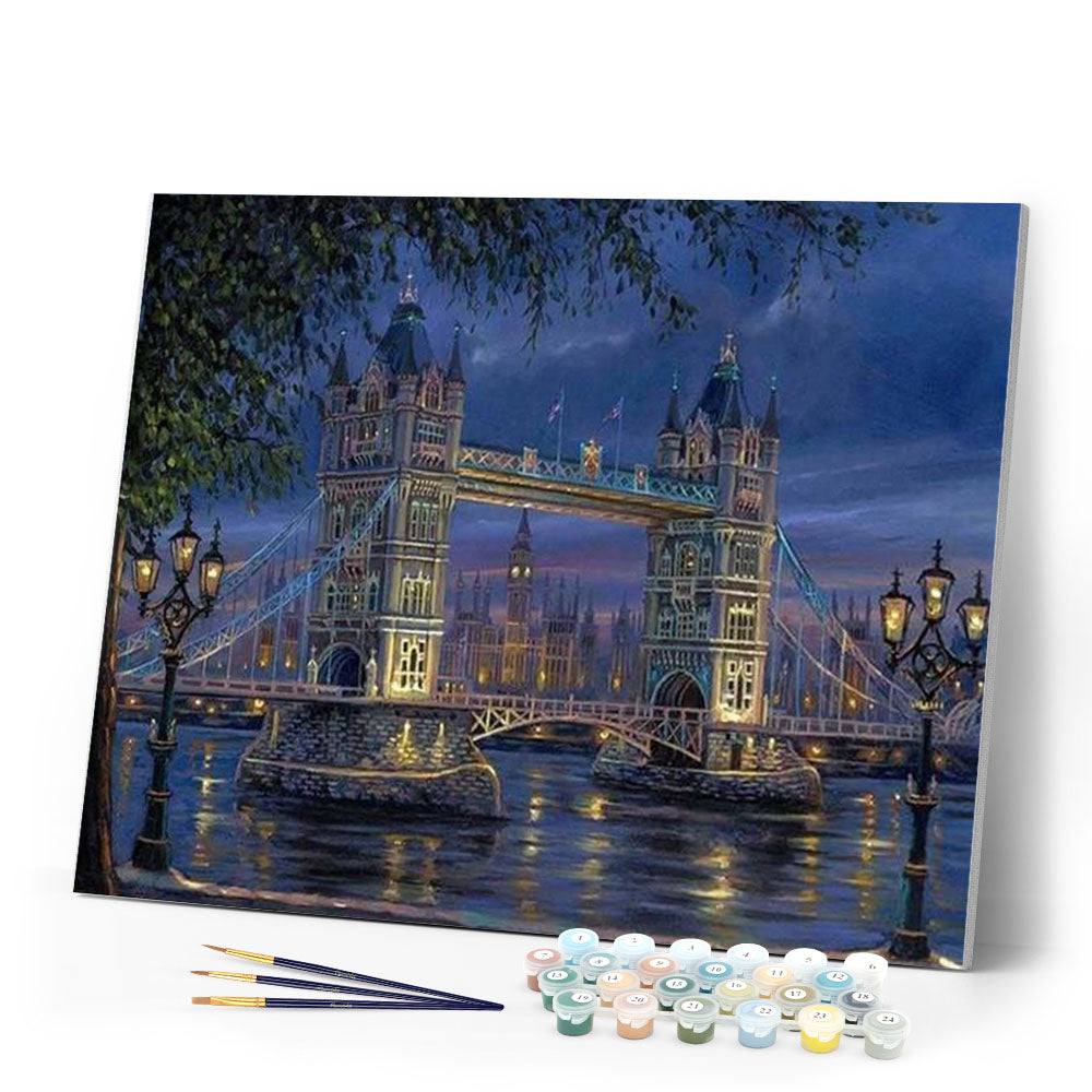 Paint by numbers - Tower Bridge in London Night – Figured'Art