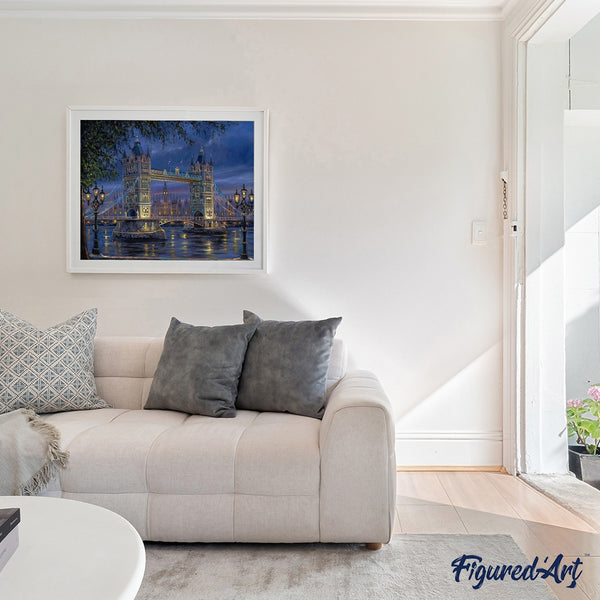 paint by numbers | Tower Bridge in London Night | cities intermediate | FiguredArt