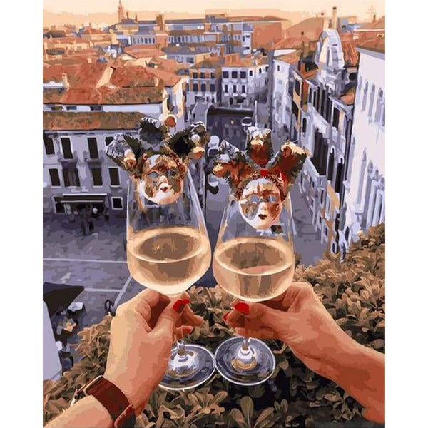 paint by numbers | Cheers on the Roof | cities intermediate romance | FiguredArt
