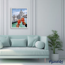 Load image into Gallery viewer, paint by numbers | Cheers in Venice | cities intermediate romance | FiguredArt
