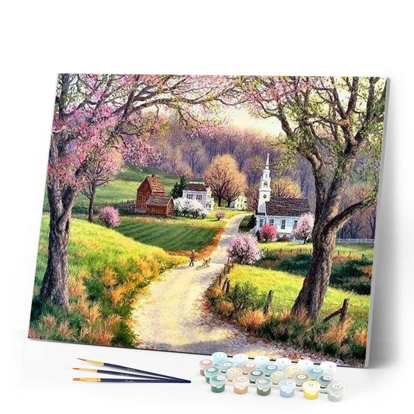 paint by numbers | Quiet Garden Path | advanced landscapes | FiguredArt