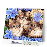 paint by numbers | The Cat Family | animals cats easy | FiguredArt