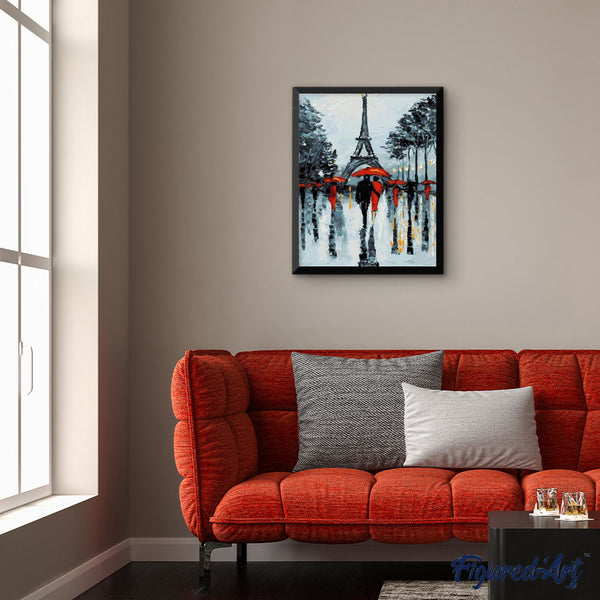 paint by numbers | Romantic couples near the Eiffel Tower | cities intermediate | FiguredArt