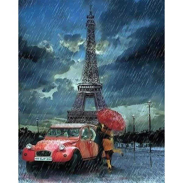 paint by numbers | Rain and Romanticism Eiffel Tower | advanced cities | FiguredArt