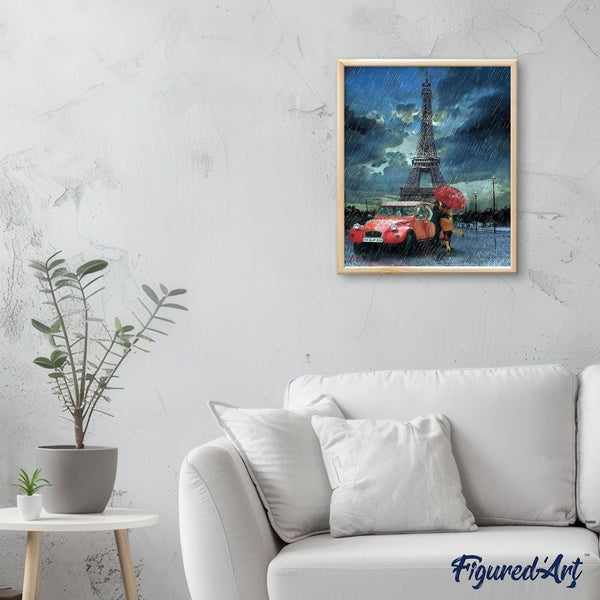paint by numbers | Rain and Romanticism Eiffel Tower | advanced cities | FiguredArt
