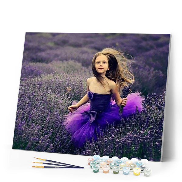 paint by numbers | Lavender Girl | advanced flowers | FiguredArt