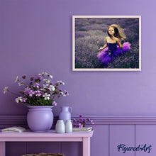 Load image into Gallery viewer, paint by numbers | Lavender Girl | advanced flowers | FiguredArt