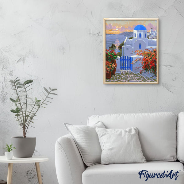paint by numbers | Greek Villa | intermediate landscapes | FiguredArt