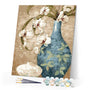 paint by numbers | Ancient Bottle and Flowers | flowers intermediate | FiguredArt