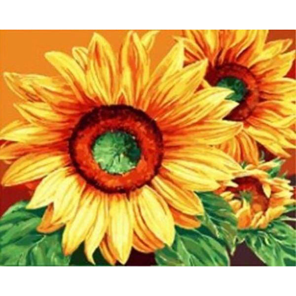 paint by numbers | Large Sunflowers | easy flowers | FiguredArt