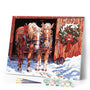 paint by numbers | Horses in Winter | animals horses intermediate | FiguredArt