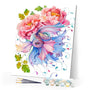 paint by numbers | Flowers and Fish interlaced | animals fish flowers intermediate | FiguredArt