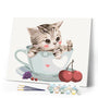 paint by numbers | Cherry Cat | animals beginners cats easy kitchen | FiguredArt
