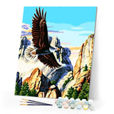 paint by numbers | Mountain Eagle | animals birds eagles easy landscapes | FiguredArt