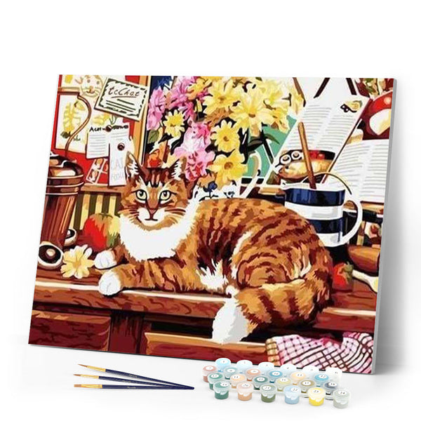 paint by numbers | City Cat | animals cats intermediate | FiguredArt